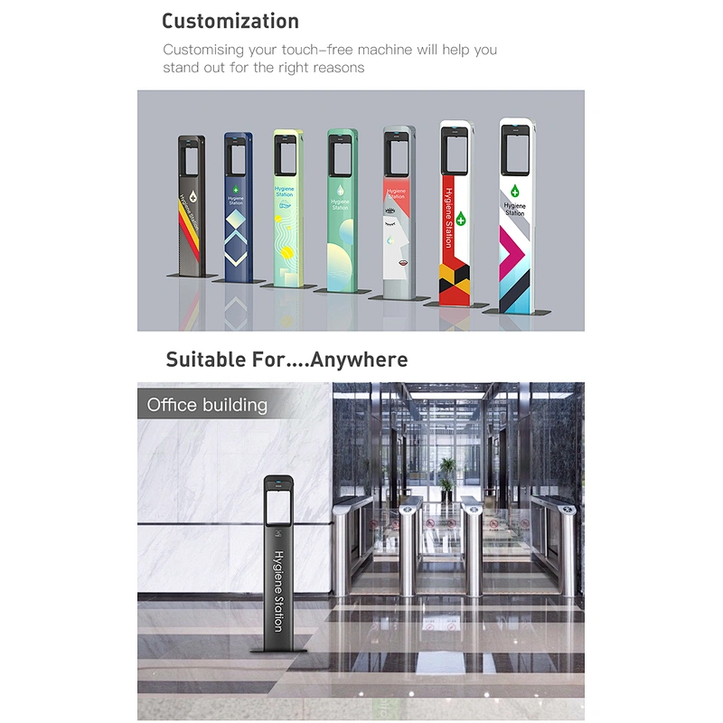Automatic Floor Standing Hand Sanitizer Dispenser Stand Touch Free Standing Sanitizing Station PRO-AS30