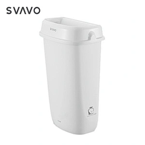 SVAVO Simple Slim LID Design Bathroom PP Plastic Bin Plastic Trash Can