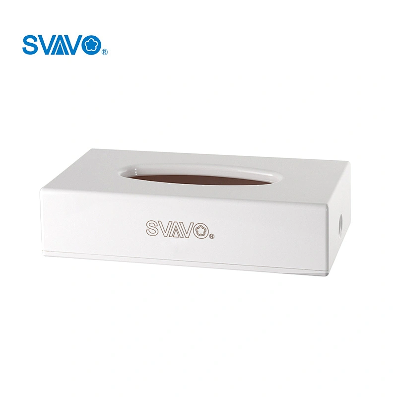 Restaurant Tissue Box Napkin Paper Holder Towel Dispenser Table Stand V-9001 Plastic Load Pieces of Paper White, Black BSCI Auit