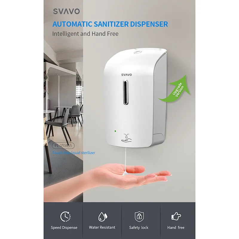 Auto Bathroom Touchless Wall mounted Alcohol Spray Liquid Foam Gel Sanitizer pump Automatic Soap dispenser