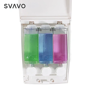 Triple Soap Dispenser Plastic Hotel Bathroom Manual Soap Dispenser