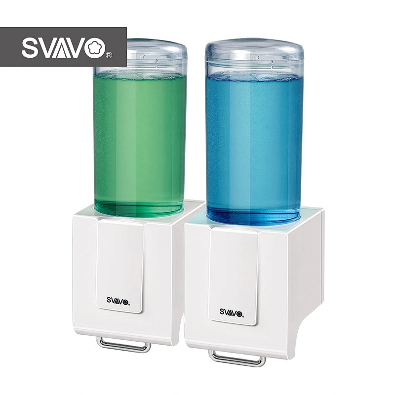 Wall Mounted Bathroom Shampoo Shower Gel Hand Refillable Manual Hotel Liquid Soap Dispenser