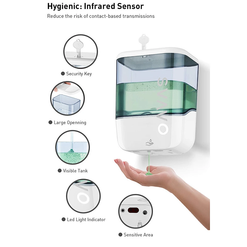 Soap Dispensers Standing Automatic Hand Sanitizer Dispenser Liquid Soap Dispenser