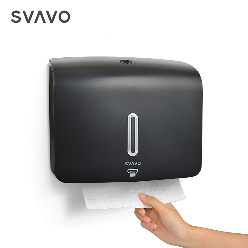 Wall-Mounted Commercial Paper Towel Dispenser White  Bathroom Hand Towel Dispenser with Lock Design Large Capacity C-fold
