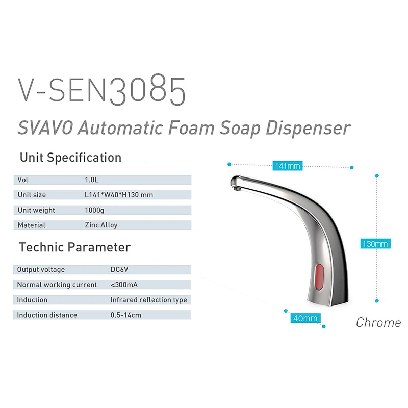 Electric automatic sensor foam liquid soap motor pump dispenser