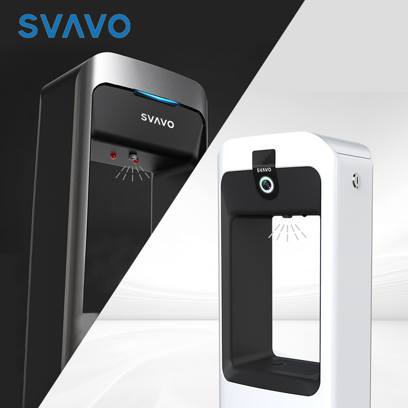 SVAVO Automatic Touchless hand sanitizer spray dispenser Temperature Alarm Function with  for alcohol station 5L with key lock