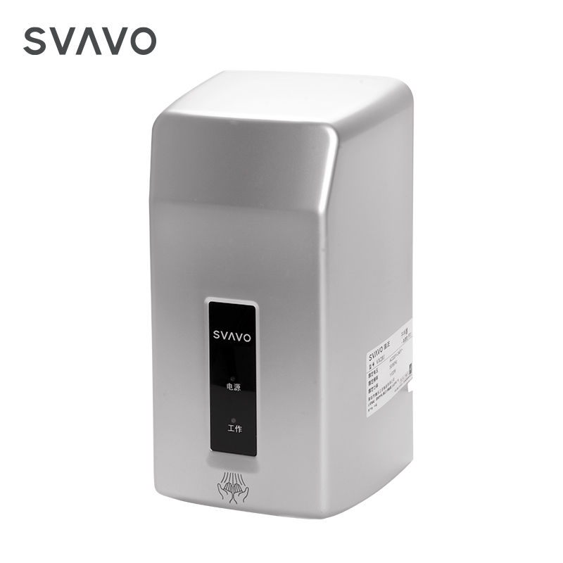 Wall mounted SVAVO Strong Sensor Infrared High Speed 1000W Air Hand Dryer for hotel hospital