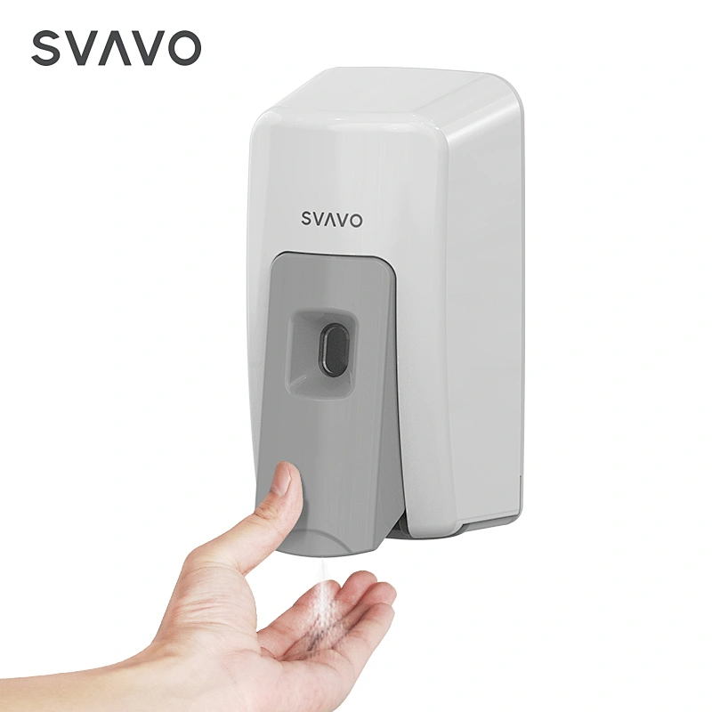 SVAVO Plastic Wall Mounted Soap Dispenser 600ml Spray Hand Manual Soap Dispenser