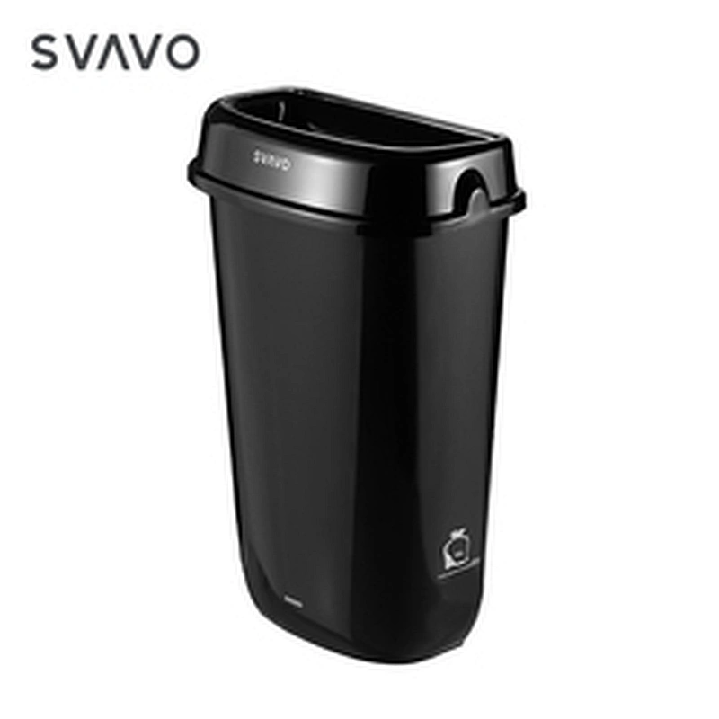 SVAVO Lovely Round Shape Wall-hanging Trash Can for Kitchen Cabinet and Bathroom Small Garbage Can