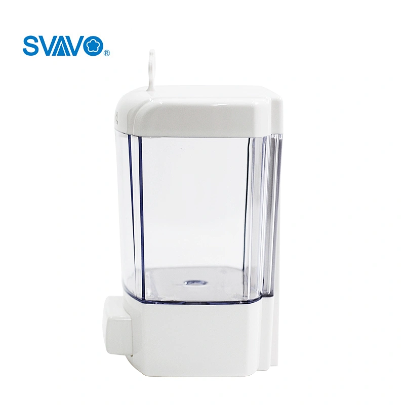 SVAVO ABS Plastic White Hand Press Soap Dispenser Wall-mounted Hand Sanitizer Dispenser