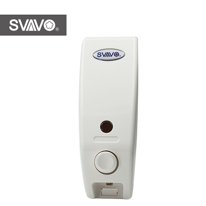 White Wall Mounted ABS Shampoo Soap Dispenser Holder