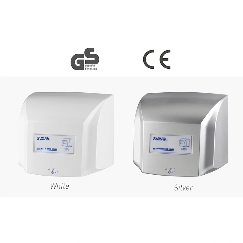 High speed hotel bathroom plastic abs electric infrared sensor automatic wall mounted hand dryer