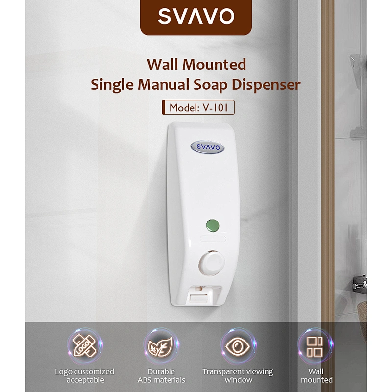 SVAVO Single Plastic Hotel Bathroom Manual Soap Dispenser