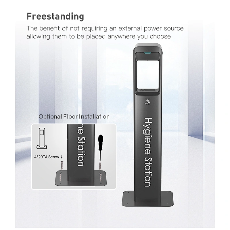 SVAVO Premium Design Free Standing Touch Free Automatic Soap Hand Sanitizer Dispenser Station