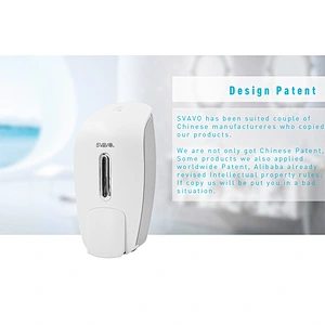 SVAVO High quality plastic hotel toilet hand liquid foaming manual Soap Dispenser Bottle Set for Bathroom-PL-151051