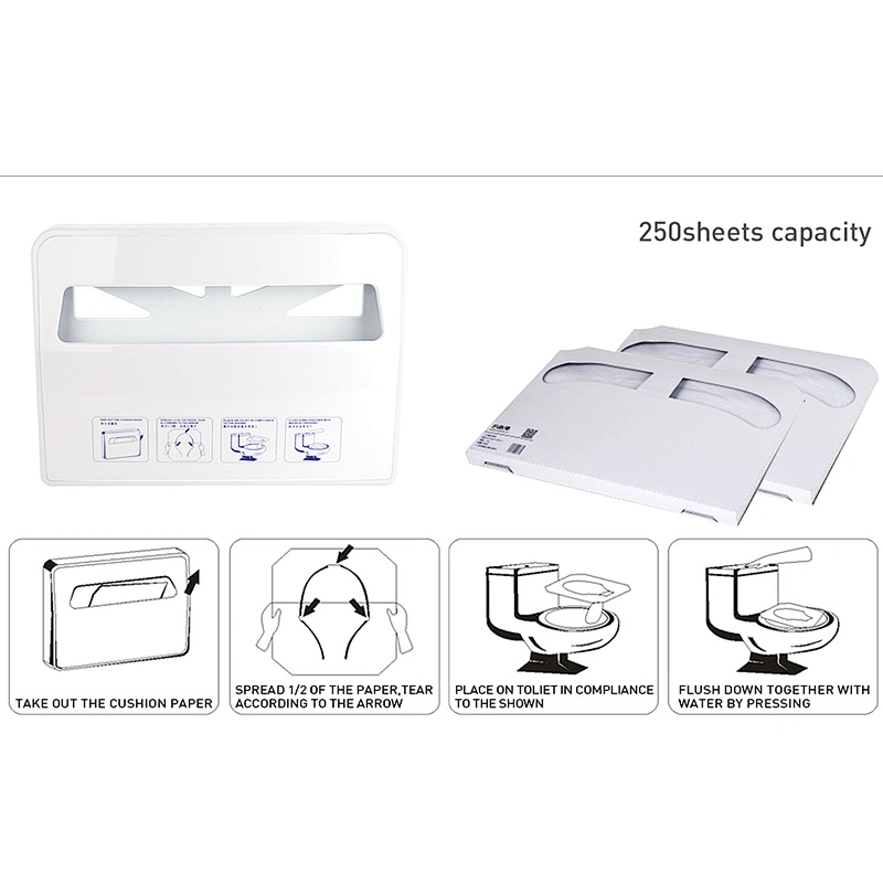 Toilet Seat Paper Dispenser Towel Roll Holder Disposable Toilet Seat Cover Paper Holder Home Hotel Bathroom