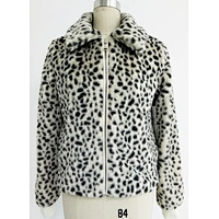 Spot Pattern Faux Fur Jacket