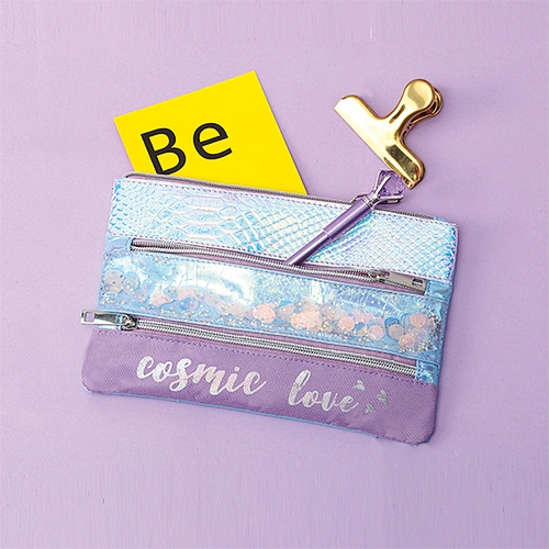 double zipper pencil case