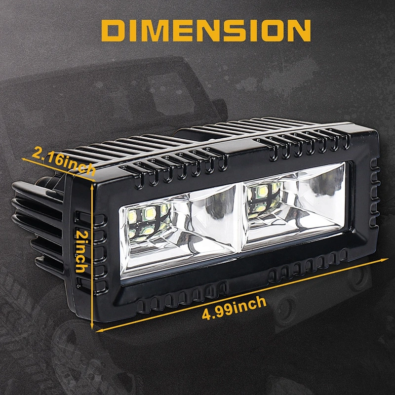 OVOVS 40W LED Flood Beam Work Light 4x4 Pickup Off-Road Driving Light Bar