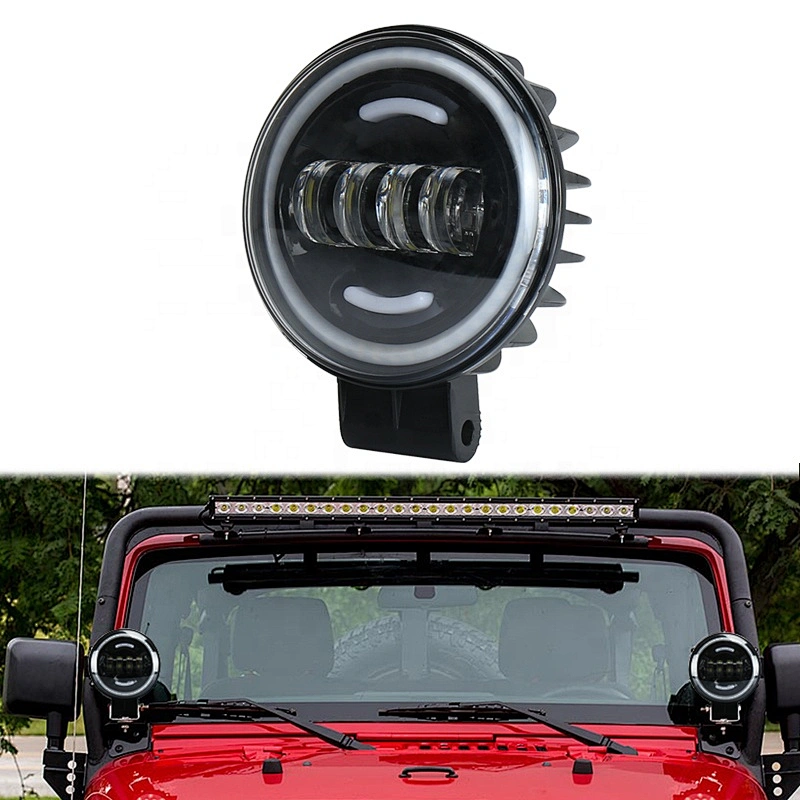 OVOVS 35w round led work light with blue white DRL 6inch led off-road driving lamps for SUVs trucks