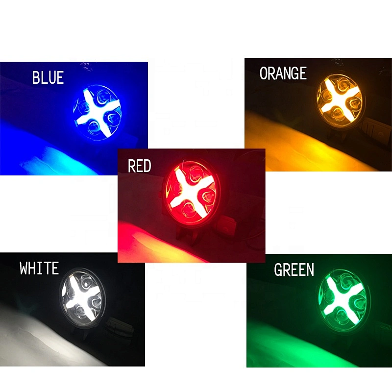 OVOVS new design car led spot driving light white red green DRL 6' 60w led auxiliary light for j-eep car auxiliary light