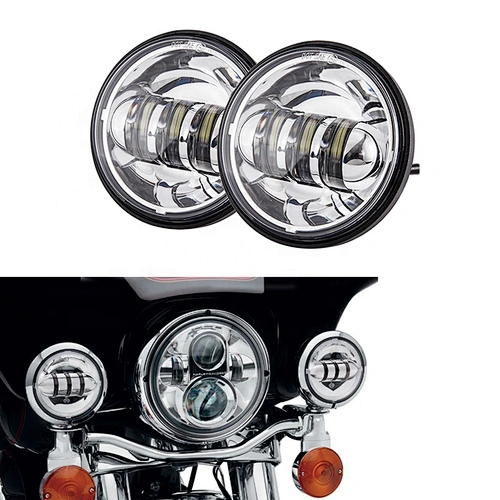 OVOVS chrome/black 12v 30w 4.5inch led fog lamp replacement for harley in auto lighting system