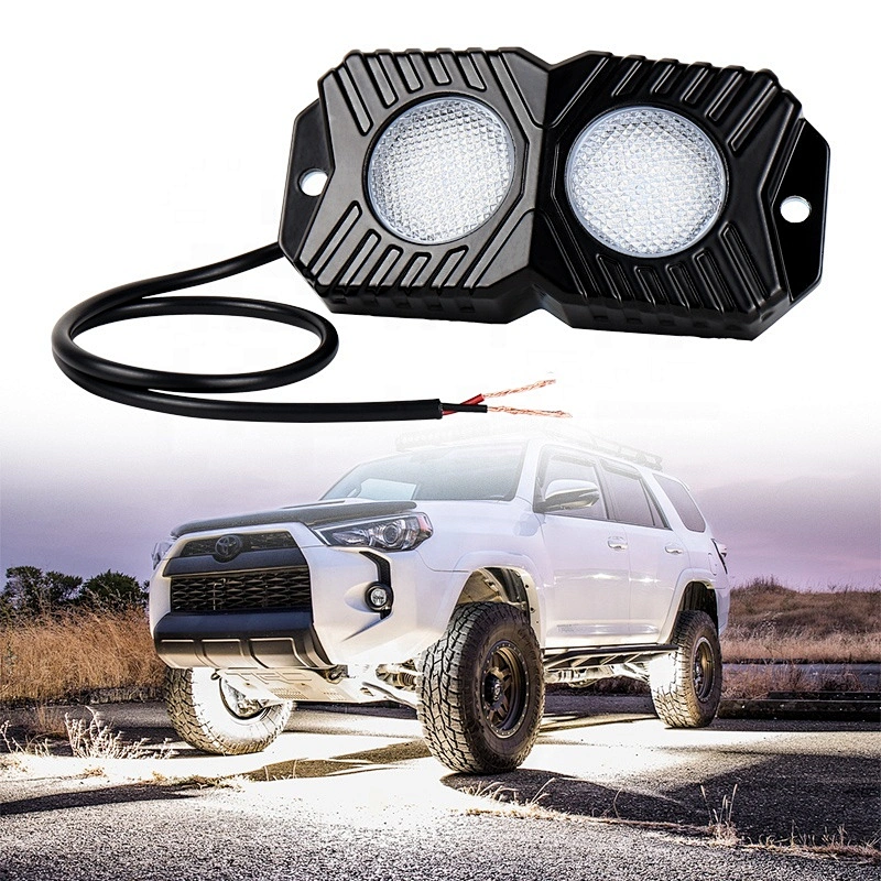 OVOVS New LED 12V Rock LED Light Multi-Color Optional for 4x4 Truck Cars ATV 18W LED Rock Light
