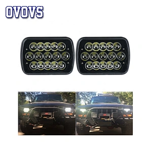 OVOVS Off Road 5X7'' black bezel square led headlight with high/low beam fits for Jeep Toyata Hummer
