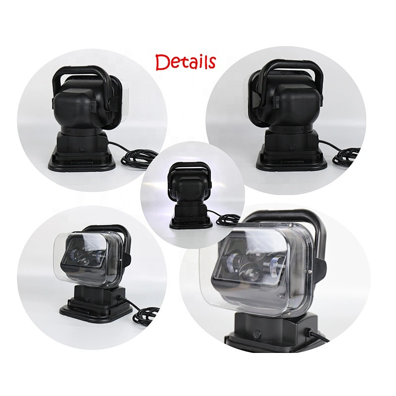 Auto parts ovovs interior design 7 inch 60w wireless remote control led search light 360 degree spot work light