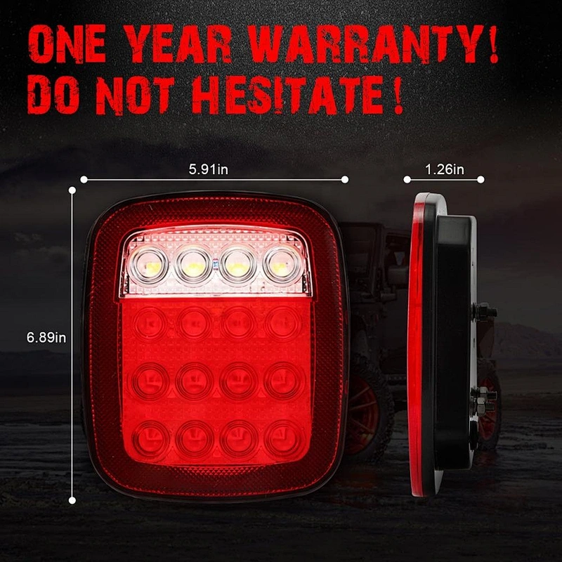 Newest design OVOVS 12v led tail lamp with running brake reverse signal for J-eep YJ TJ TK wrangler in auto lighting system