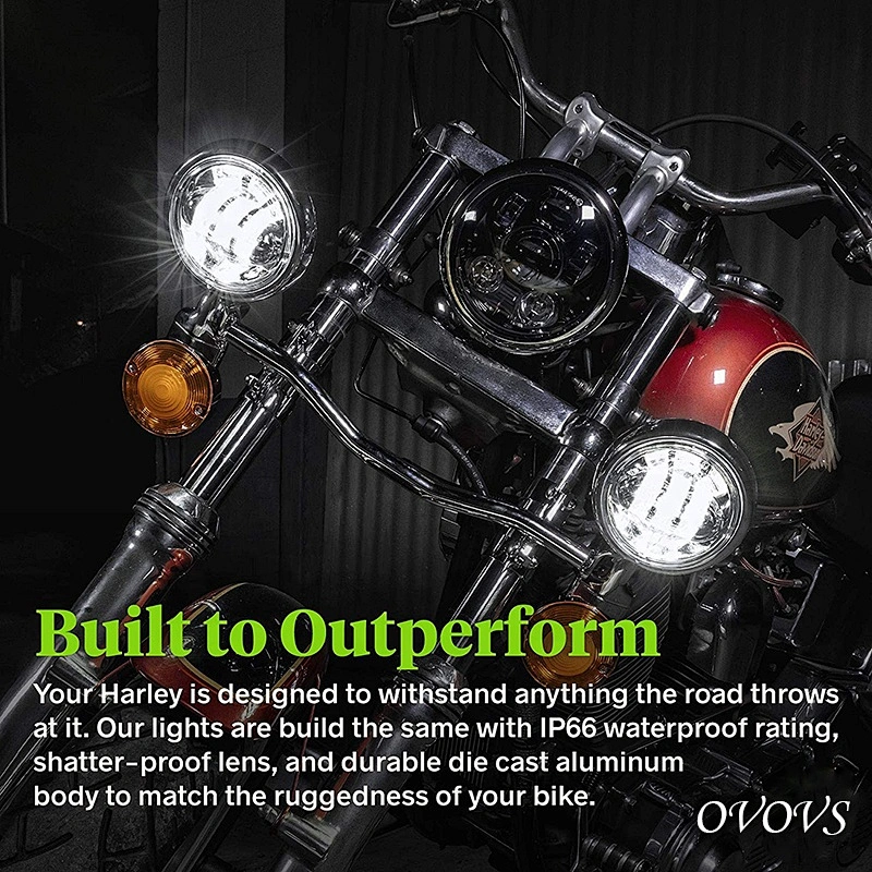 OVOVS 30w 4.5 inch round led fog light for H-arley motorcycle auxiliary fog lamp