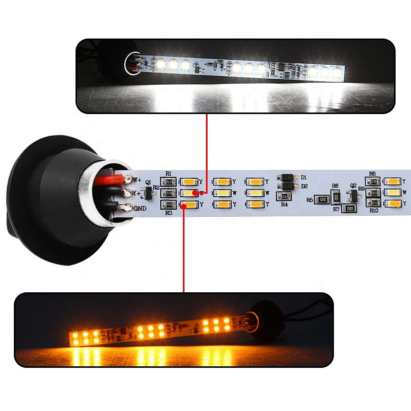 OVOVS Newest JL Amber Turn Signal White DRL 12V Led Turn Signal Light Fit for 2018+ Jeep Wrangler JL