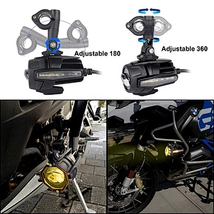 OVOVS Upgraded 40W Motorcycle Auxiliary Lights with Harness Yellow Cover Strobe auxiliary fog Lights