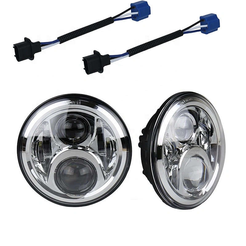 OVOVS led round Hi/Lo 7 inch led headlight Chrome 7