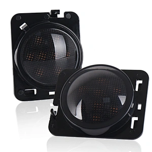 OVOVS 12V Fender Flare Turn Signal LED Side Marker Fender Lights  for Jeep JK