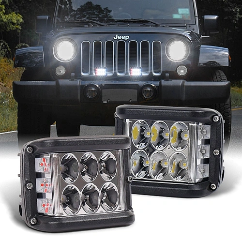 OVOVS 30W Side Shooter Led Work Light 4 Inch Cube Work Light Pod 4x4 Off-Road Driving Light 10-30V