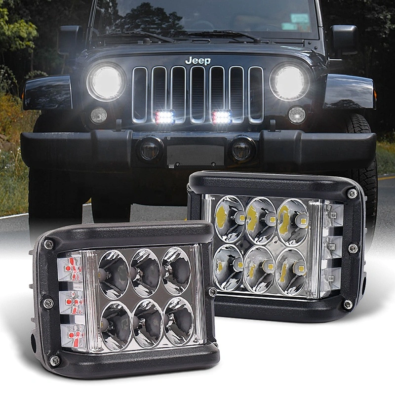 OVOVS 30W Side Shooter Led Work Light 4 Inch Cube Work Light Pod 4x4 Off-Road Driving Light 10-30V