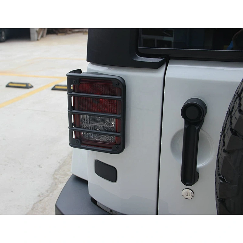 OVOVS Black Stainless Steel Tail Light Cover Jk Rear Light Guard Cover Protector for Jeep Wrangler JK Accessories
