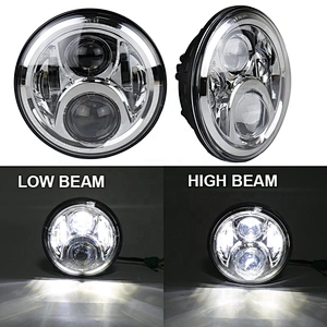 OVOVS led round Hi/Lo 7 inch led headlight Chrome 7
