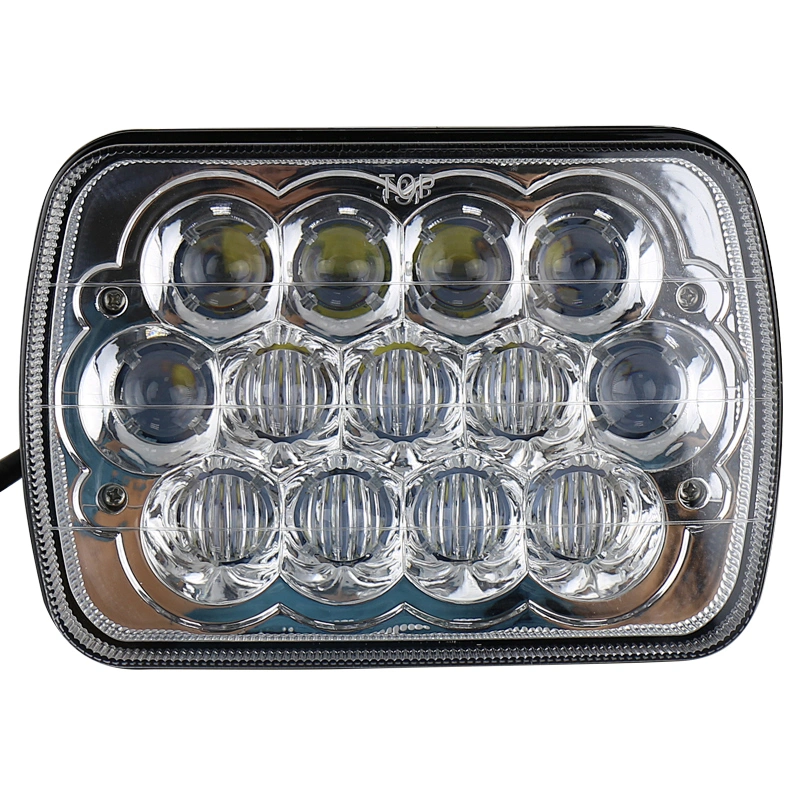OVOVS 5x7 inch Square Headlight 65w 4D lens with High/Low Beam led headlamps Auto parts for TJ CJ YJ