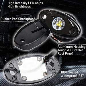 OVOVS Hot Sales White Led Rock Lights IP67 Waterproof  LED Rock Light for Truck Cars ATV