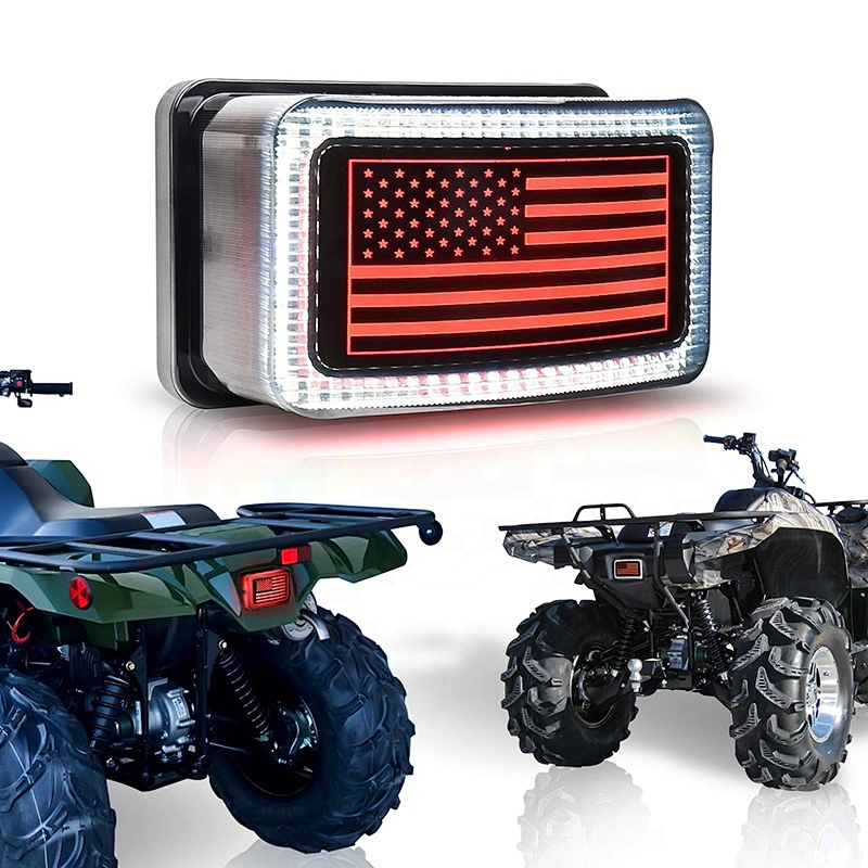 OVOVS 10-36v ATV UTV Rear Tail Light Smoked Lens Reverse Brake Lights for Yamaha Atv 450