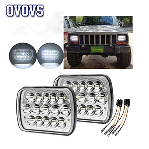 Auto parts best price 5X7inch square headlight 45w 12v led offroad car light for truck