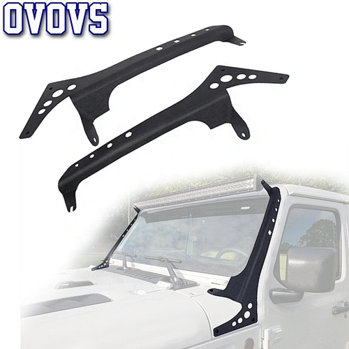 Newest JL 2018+ 52 inch Steel Upper Windshield Mounting Brackets Light Bar Brackets