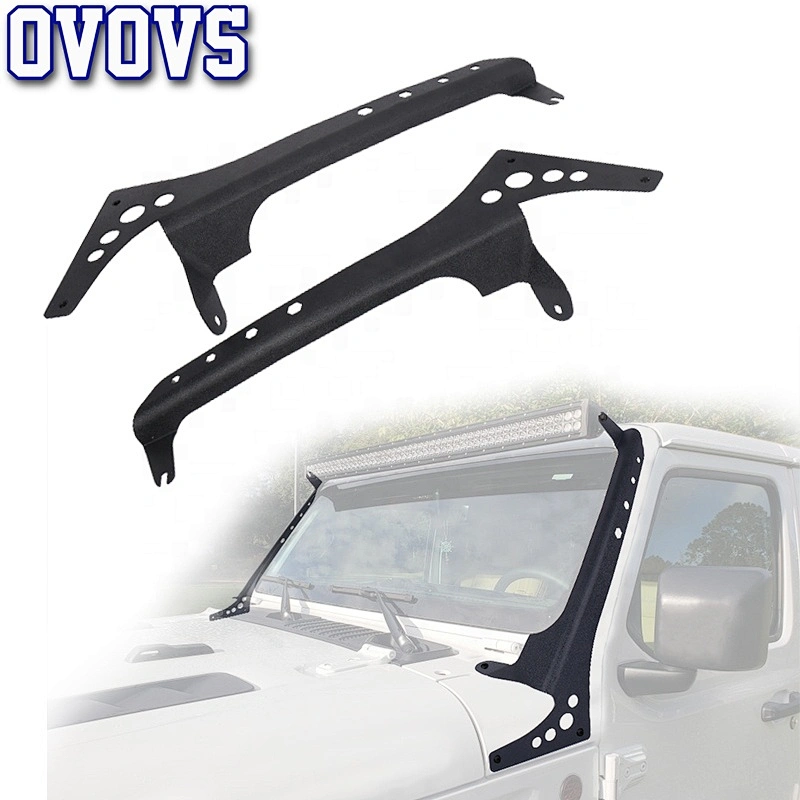 Newest JL 2018+ 52 inch Steel Upper Windshield Mounting Brackets Light Bar Brackets