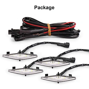 OVOVS 4Runner White Led Light Clear Lens Grille Light Kits With Fuse Harness for Toyota