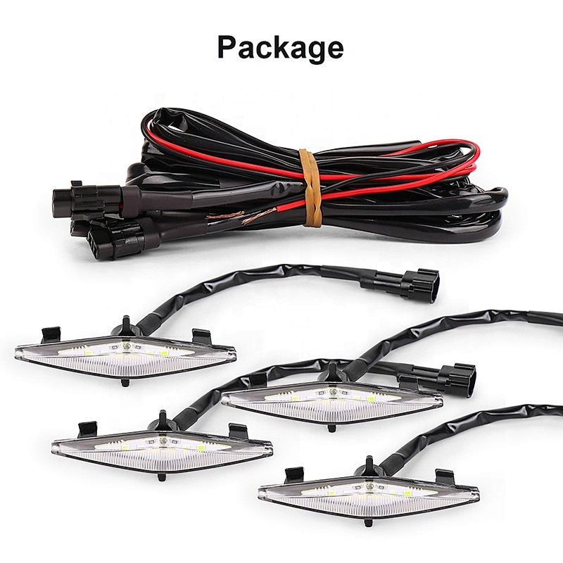 OVOVS 4Runner White Led Light Clear Lens Grille Light Kits With Fuse Harness for Toyota