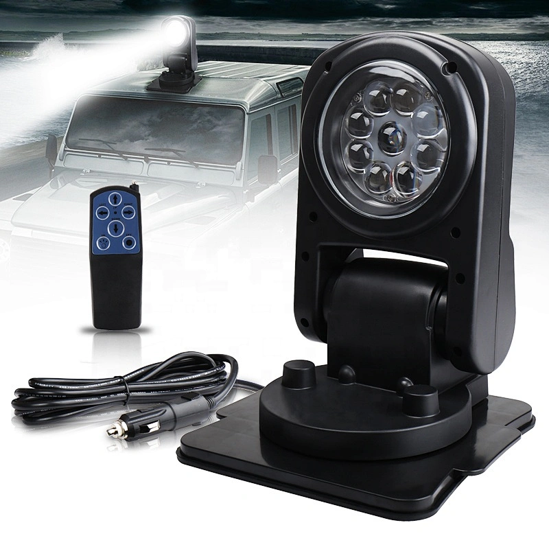 OVOVS LED Marine Remote Control Searchlight Spotlight 45w 360 Degree Boats Cars Auto Led Search Light