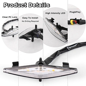 OVOVS 12v Amber Grille Lights Diamond Shape Grill Front Light for Toyota 4Runner TRD Pro Grille