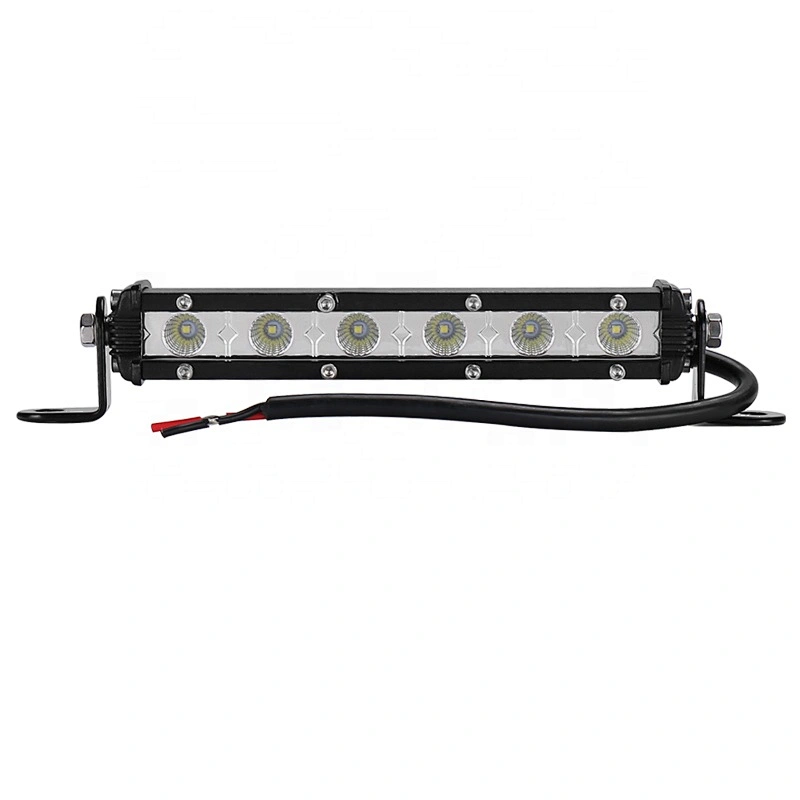 OVOVS one row accessories car slim lightbar 12v 18w led light bar 7 inch for ATV truck